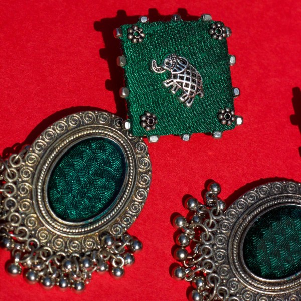 Emerald Monochrome Earrings